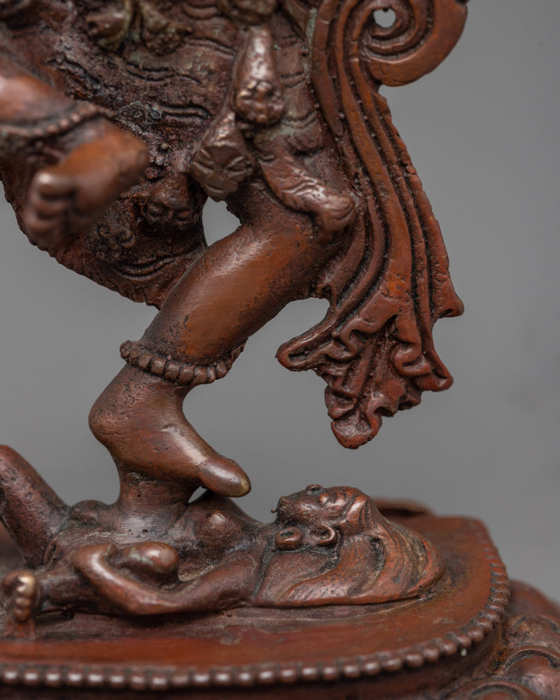 Simhamukha Dakini | Stunning Oxidized Copper Statue