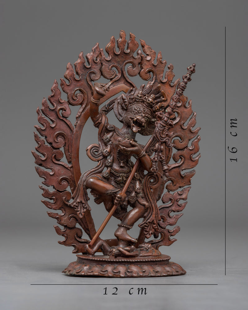 Simhamukha Dakini | Stunning Oxidized Copper Statue