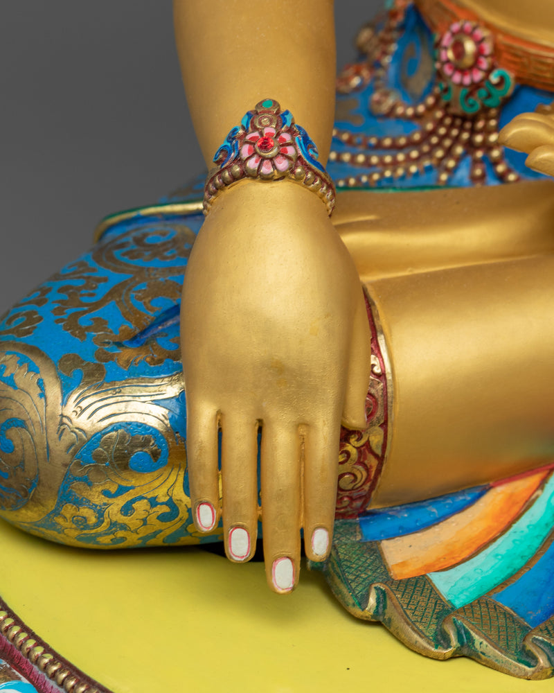 Mitrupa "Buddha Akshobhya": The Unshakable One | 24k Gold Gilded Statue