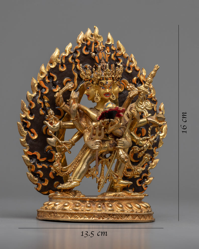 Kalachakra Symbol Statue | Traditional Tibetan Style Buddhist Statue