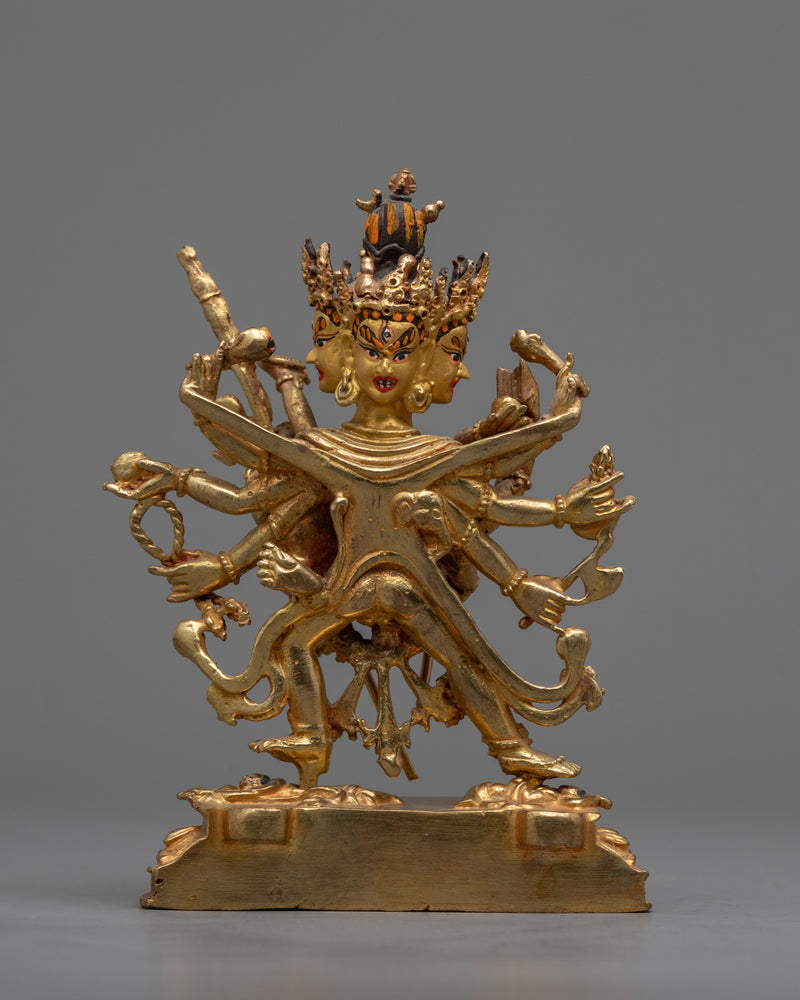 Kalachakra Symbol Statue | Traditional Tibetan Style Buddhist Statue