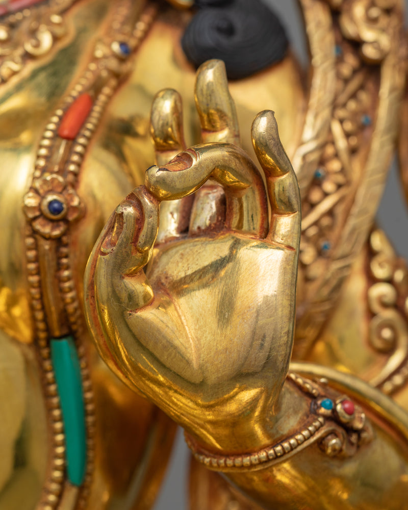 Green Tara Goddess Statue | Himalayan Hand Crafted Sculpture