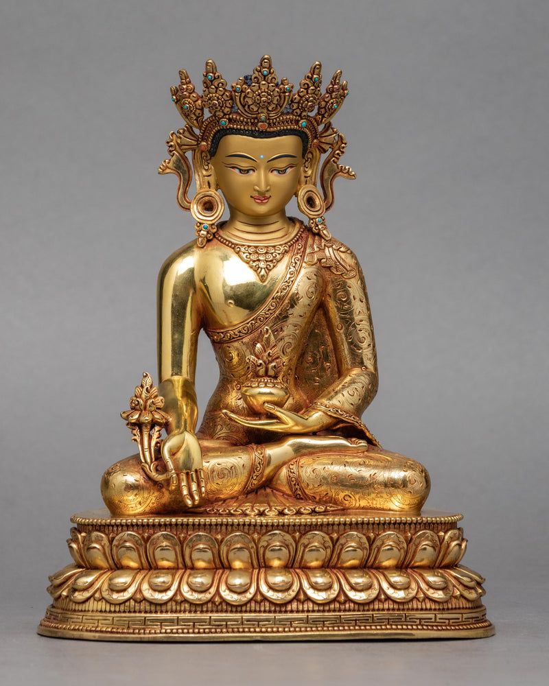 3 Buddha Statue | Tibetan Art Plated with Gold