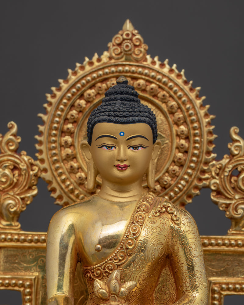 The Medicine Buddha Statue | Gold Gilded Buddhist Sculpture