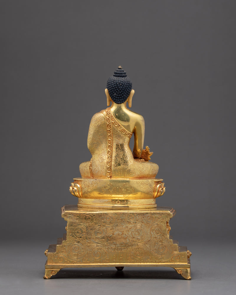 The Medicine Buddha Statue | Gold Gilded Buddhist Sculpture