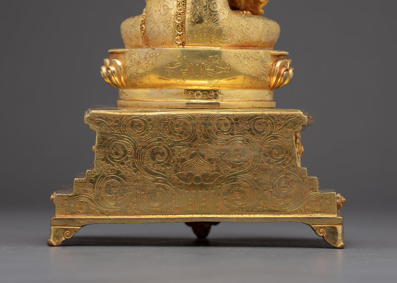 The Medicine Buddha Statue | Gold Gilded Buddhist Sculpture