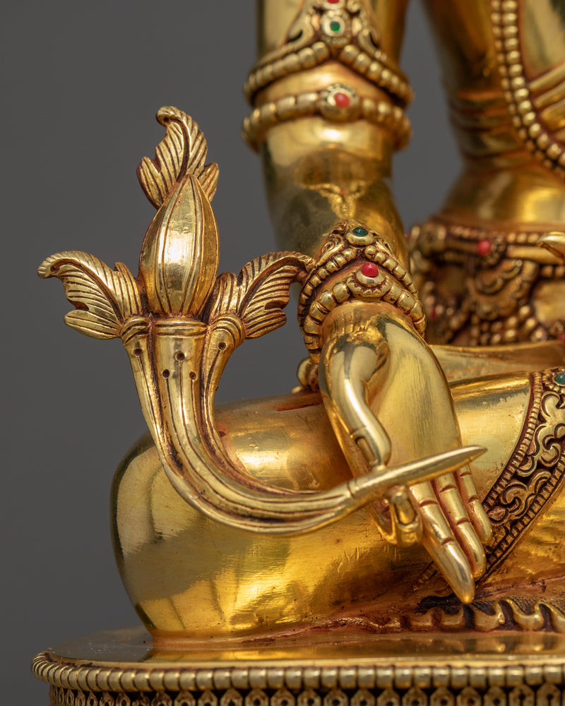 Three Buddha Crown Statue | Traditional Buddhist Set Sculpture