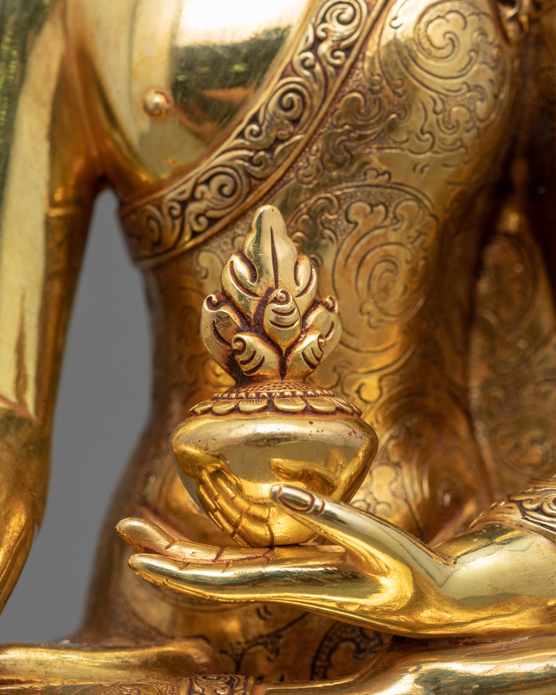 Blue Medicine Buddha Statue | Traditional Buddhist Art