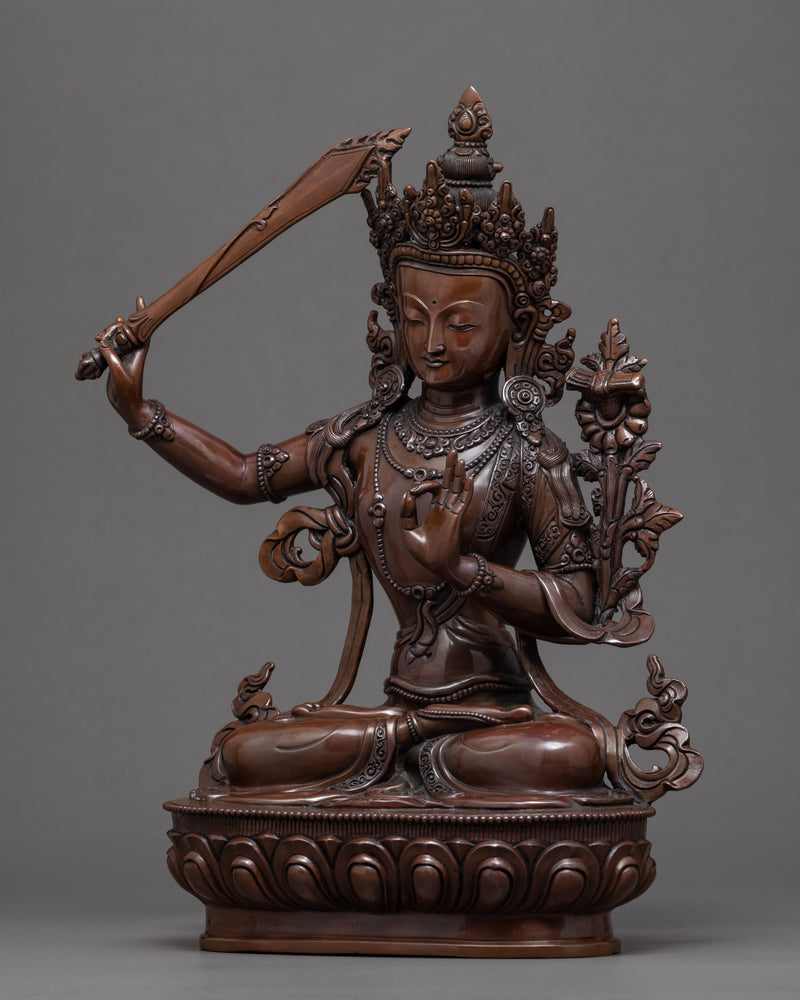 Manjushri Bodhisattva Sculpture | Wisdom Deity of Buddhism