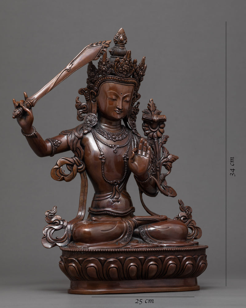 Manjushri Bodhisattva Sculpture | Wisdom Deity of Buddhism