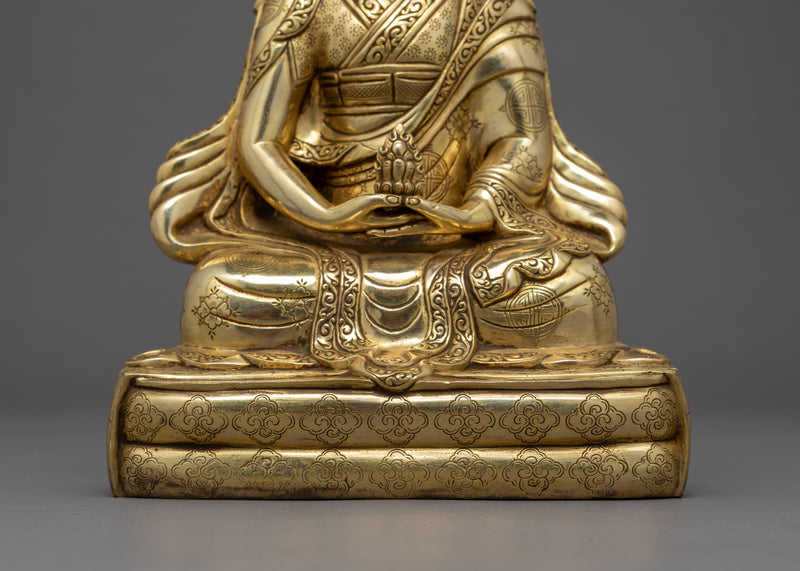 Gampopa Sculpture | Traditionally Hand Carved Statue