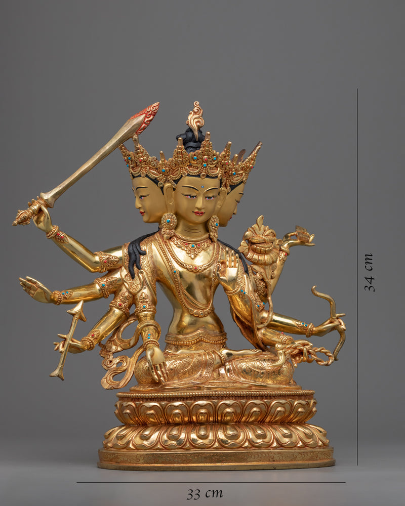 Statue For Namasangiti Mantra Practise | Religious Buddhist Deity Manjushri