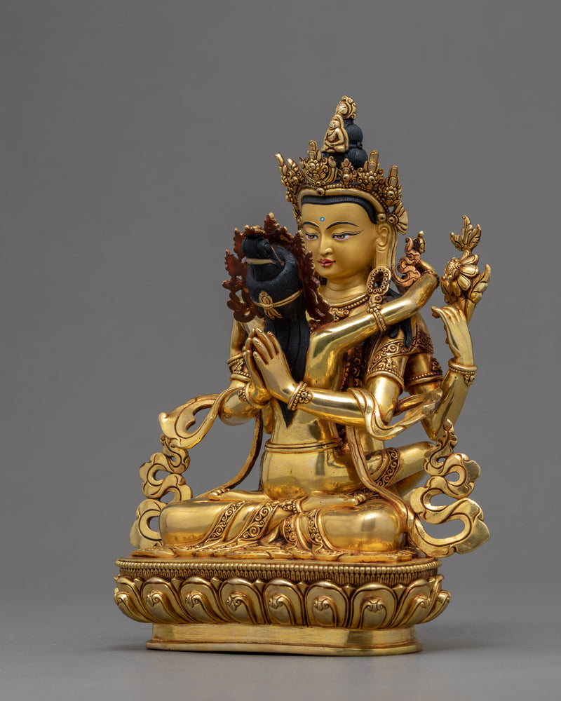 Chenrezig With Consort | Traditional Bodhisattva Statue