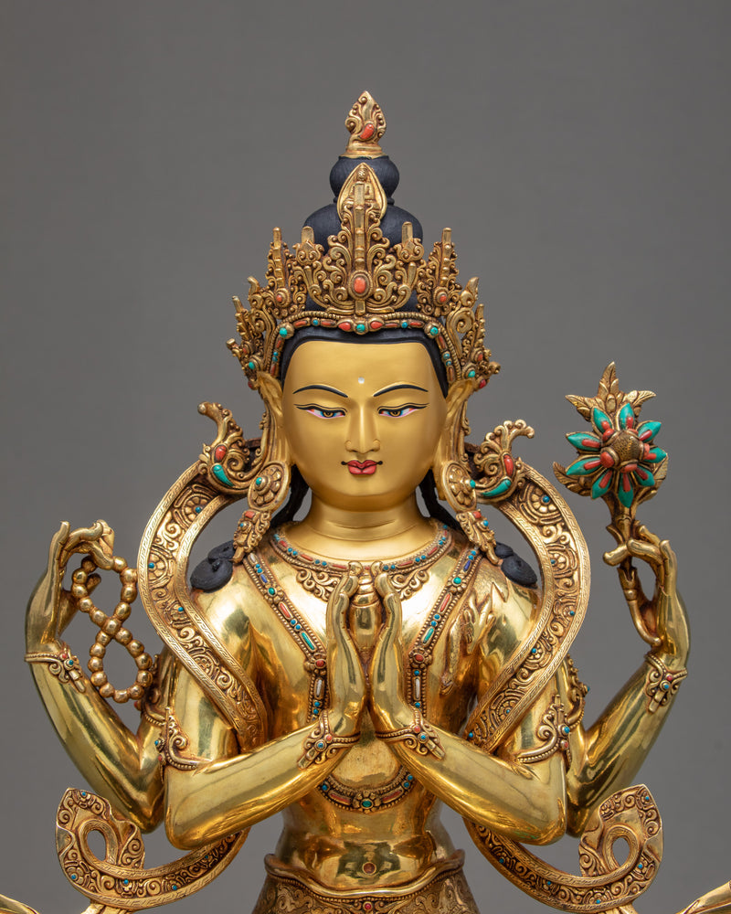 Chenrezig Avalokiteshvara Statue | Compassion Deity