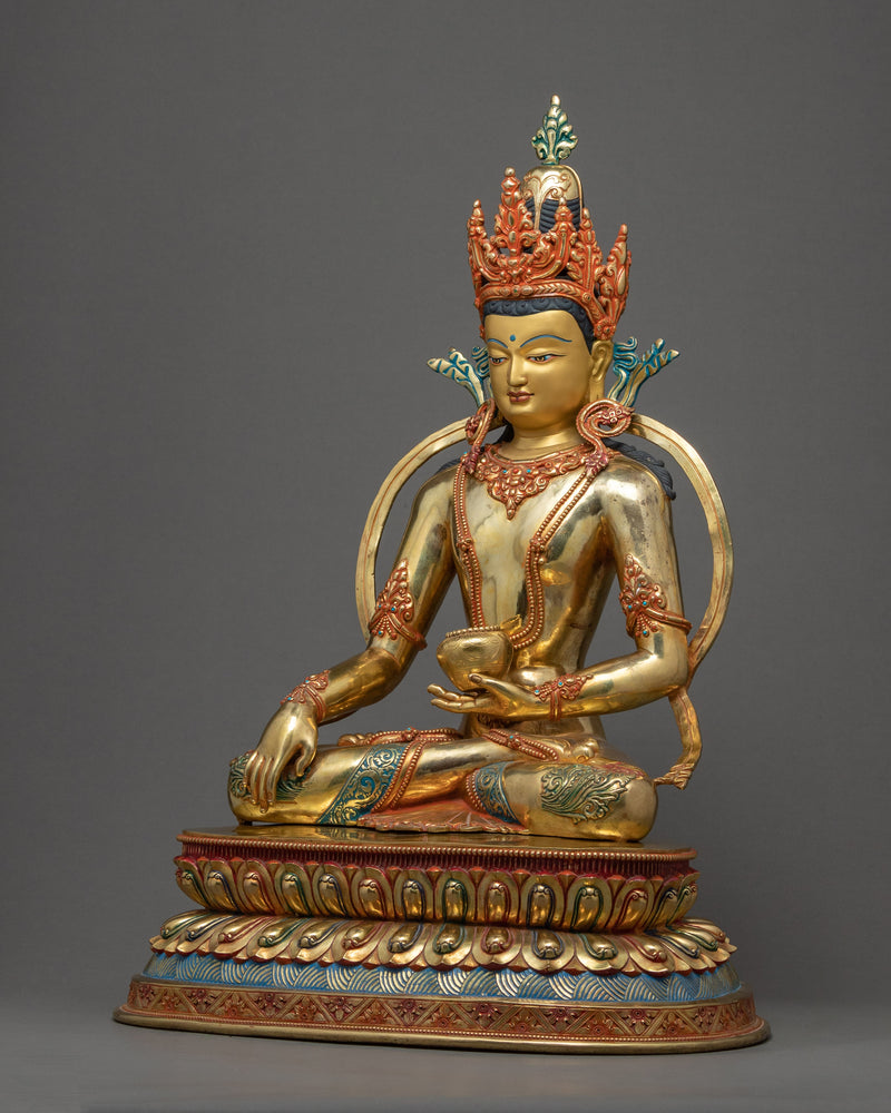 Crowned Shakyamuni Buddha | Himalayan Statue Art