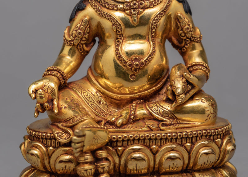 Wealth Jambhala Statue | Hand-Carved Sculpture | Gilded With Gold