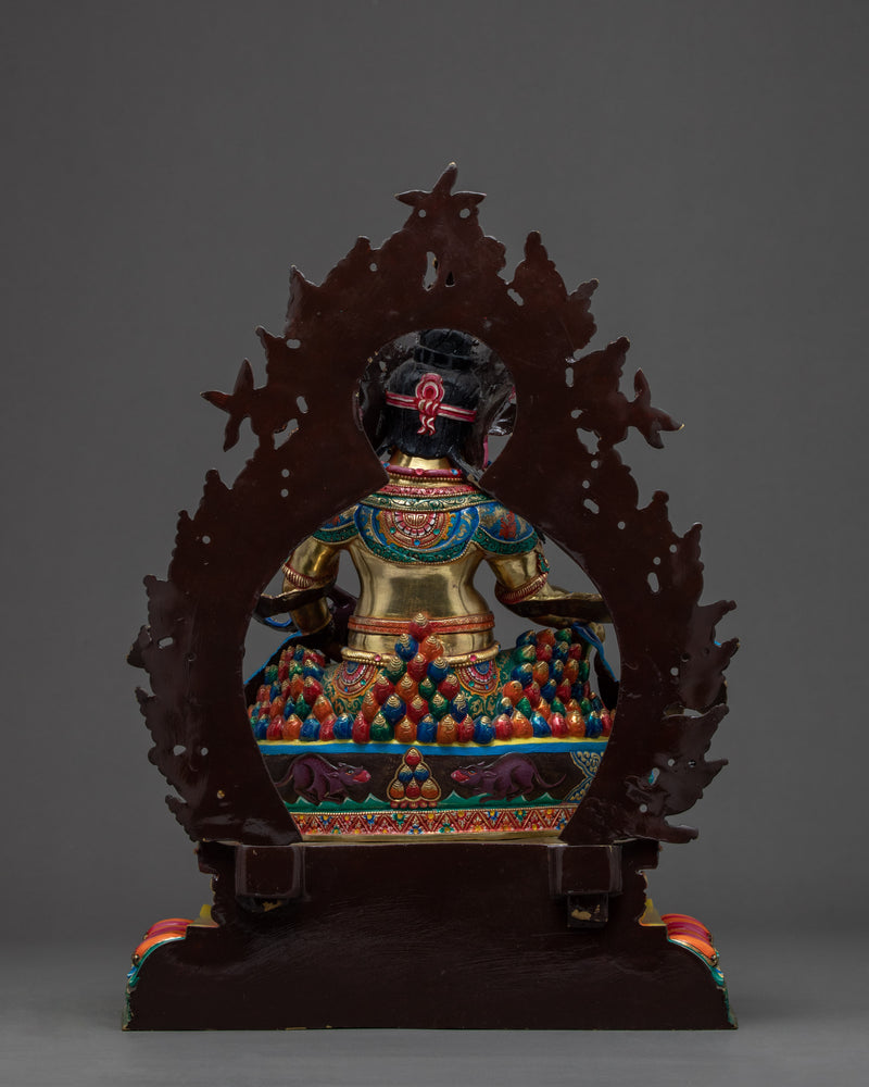 Rare Tibetan Dzambhala Statue | Traditionally Hand Carved Art