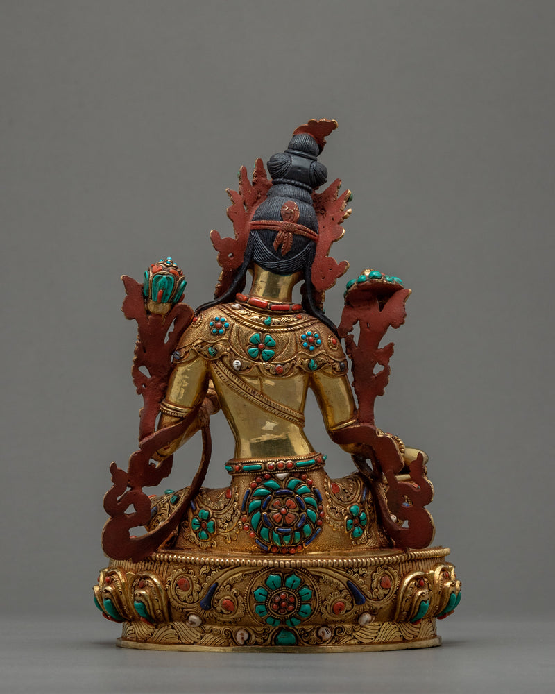 Green Tara Sculpture | Buddhist Mother Deity