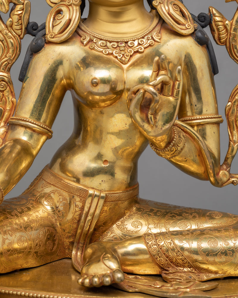 Green Tara Statue | Tara The Protector Mother | Himalayan Buddhist Art