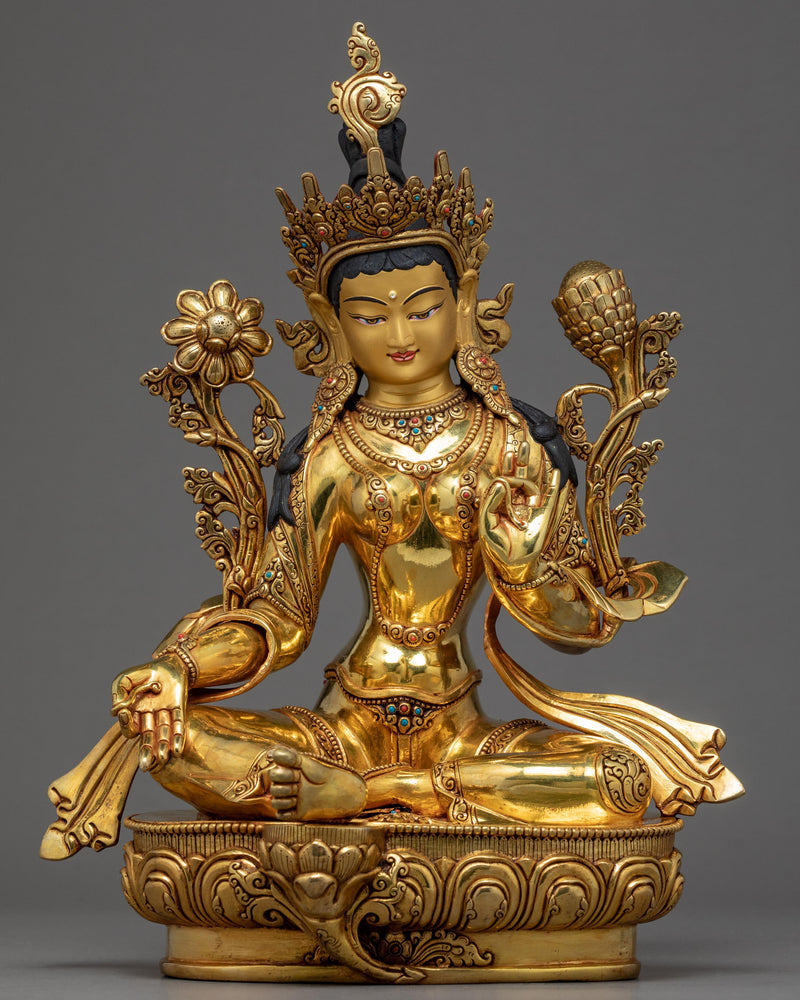 Green Tara Indoor Statue