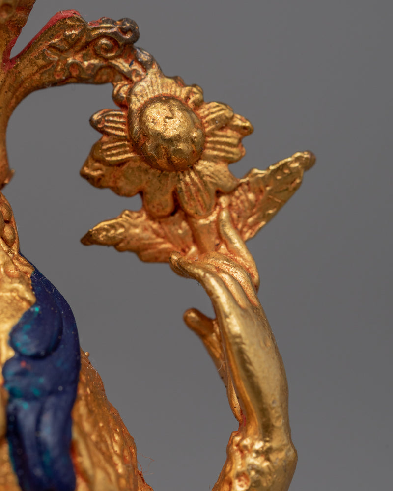 Chenrezig Gold Gilded Statue | Machine Made Sculpture for Meditation