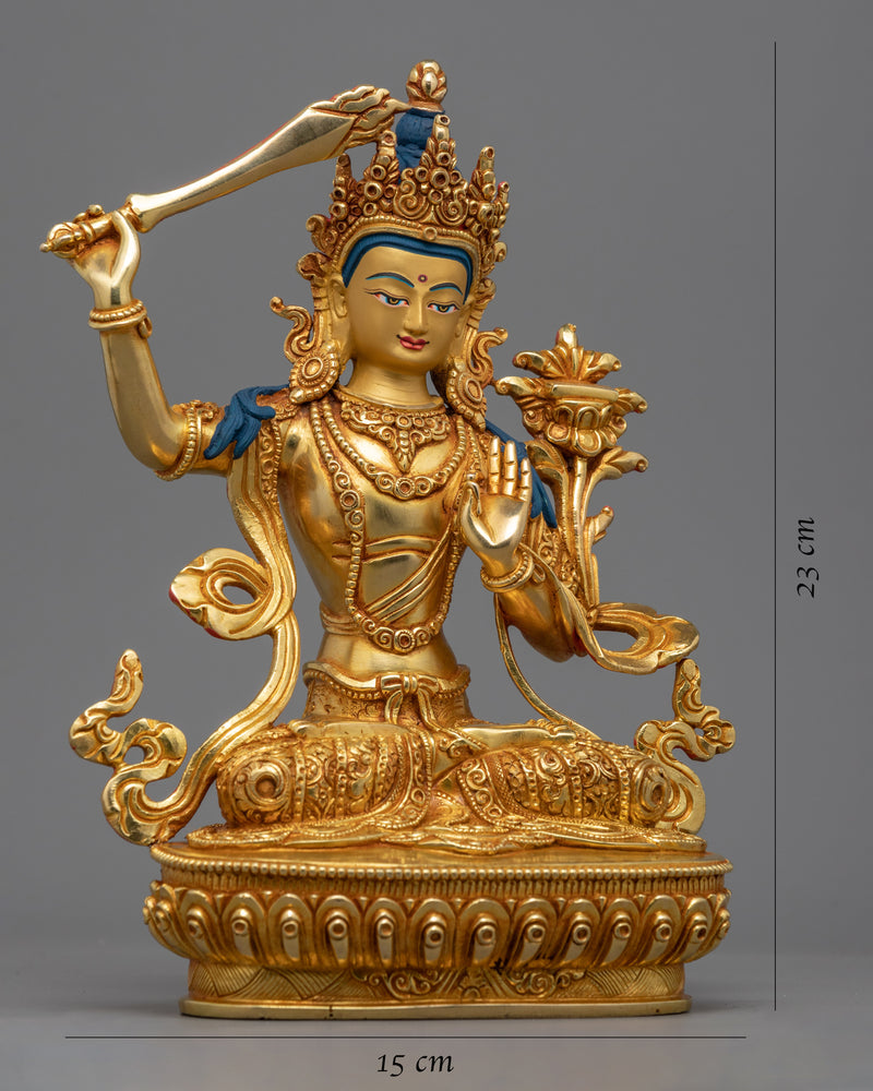 Manjushri Statue Meaning | Buddhist Deity Figurine For Ritual