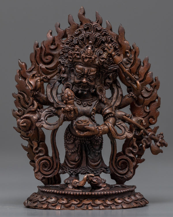 6 armed white mahakala 