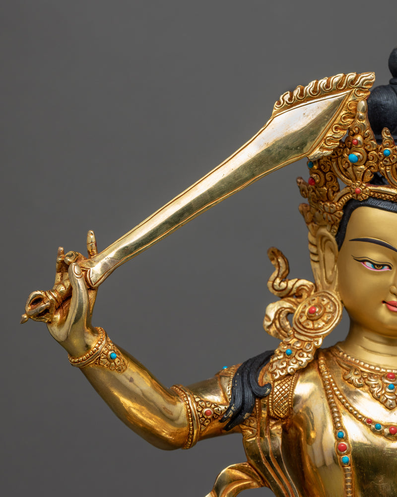 Manjushri Boddhisattva Sculpture | Himalayan Art | Manjushri Statue