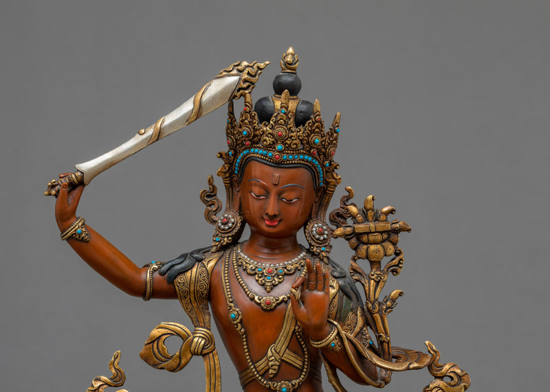 Bodhisattva Manjushri | Deity Of Wisdom | Tibetan Statue Art