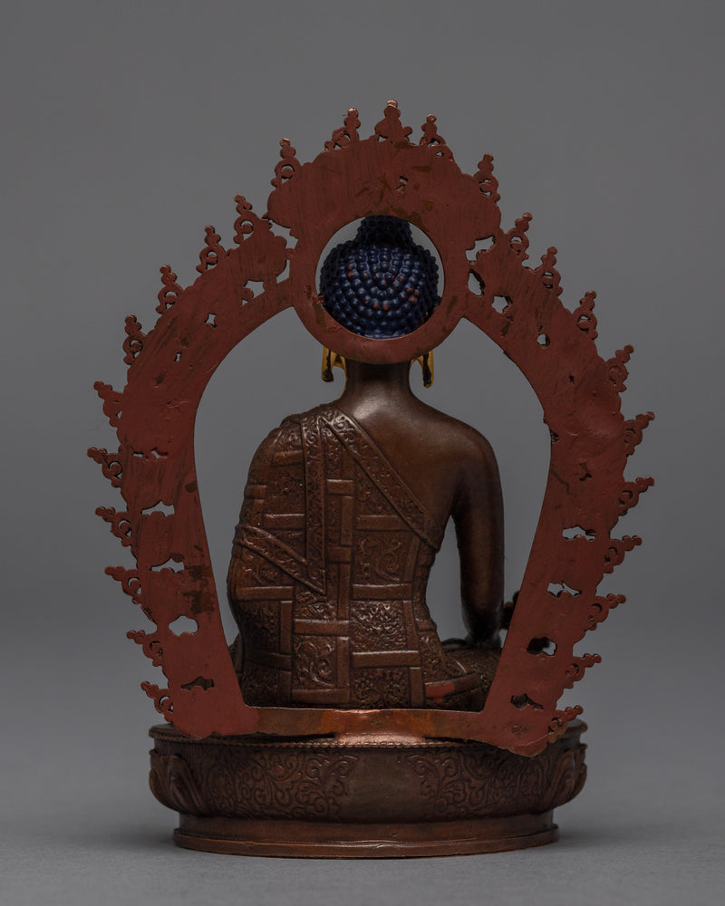 Medicine Buddha Tibetan Sculpture | Traditionally Hand Carved Healing Buddha Art