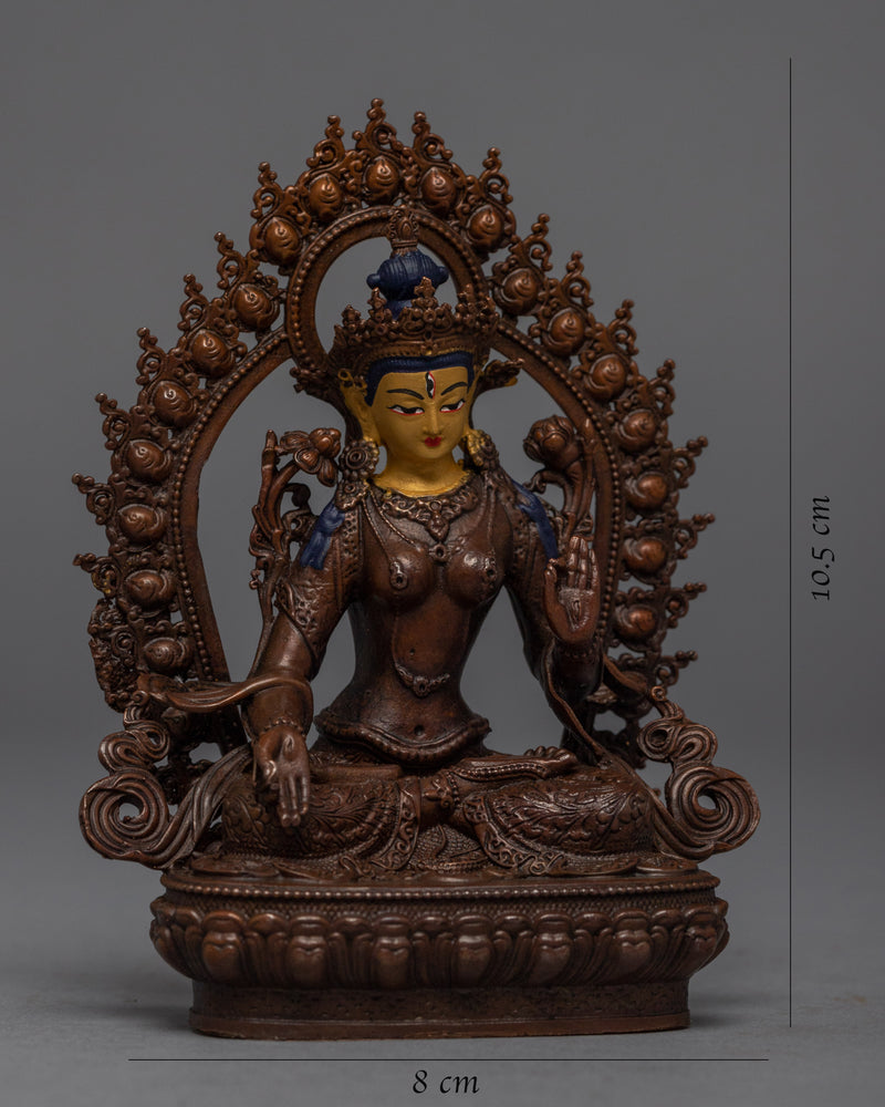 Tara The Female Buddha Sculpture | Buddhist Deity White Tara Machine Made Statue