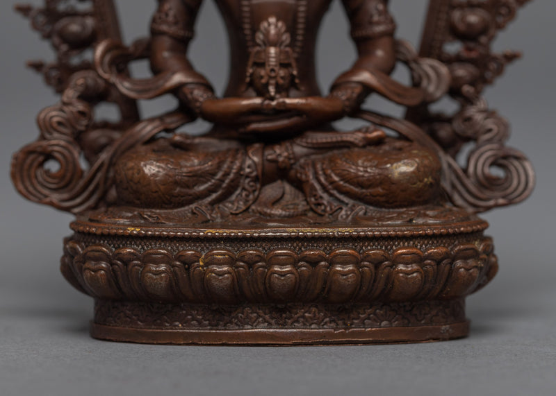 Amitayus Long Life Practice Sculpture |  Machine-Made Miniature Buddhist Deity Art