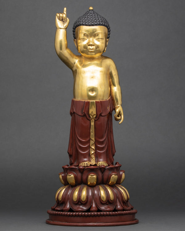 standing shakyamuni buddha sculpture