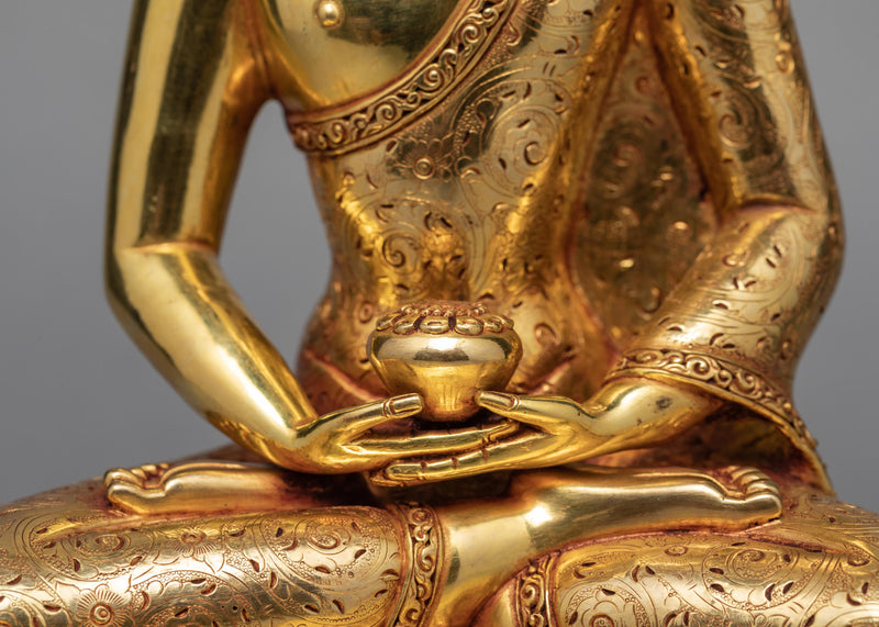 3 Buddha Statue | Tibetan Art Plated with Gold