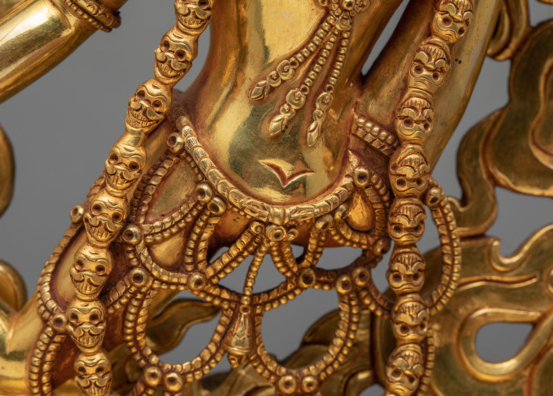 Maitri Vajrayogini In Gold | Yogini Statue | Tibetan Buddhist Art