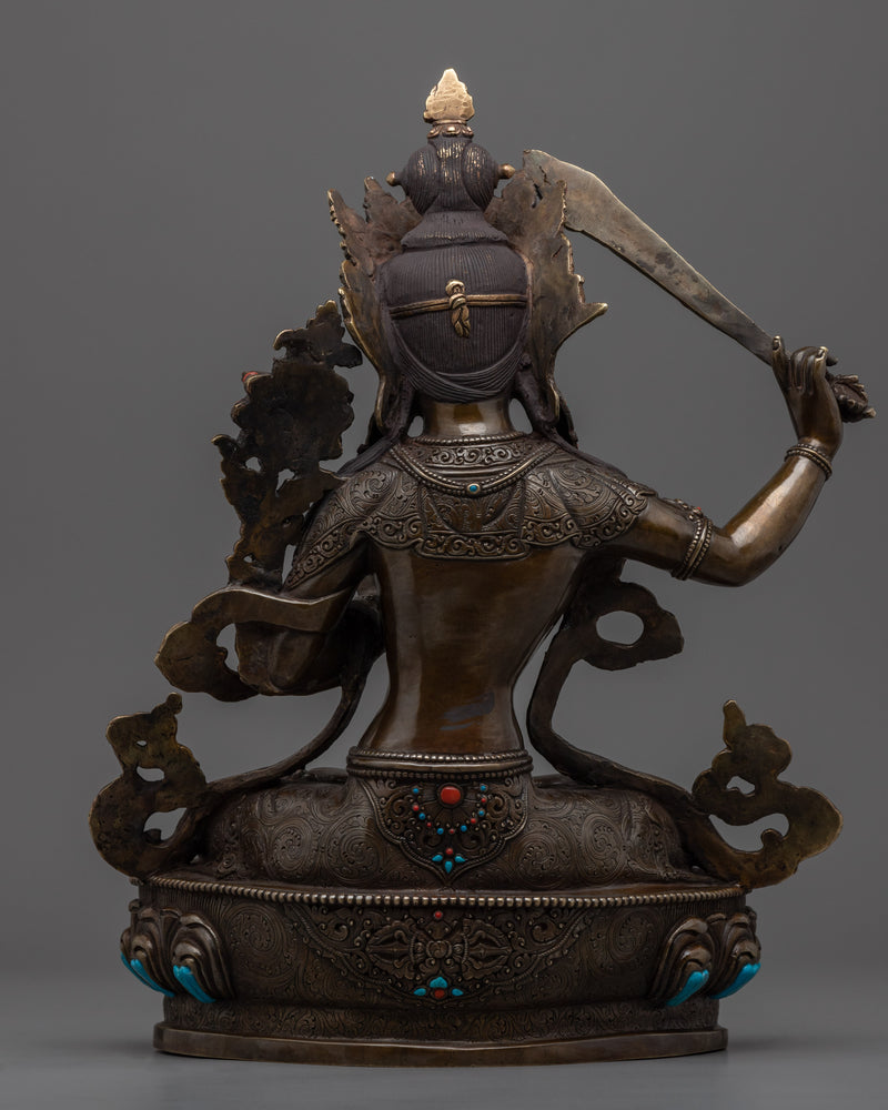 Bodhisattva Manjushri Statue | Himalayan Sculpture of Bodhisattva of Wisdom